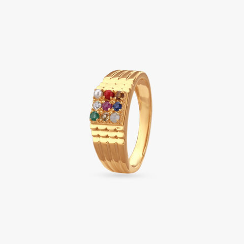 Celestial Navaratna Diamond Ring for Men
