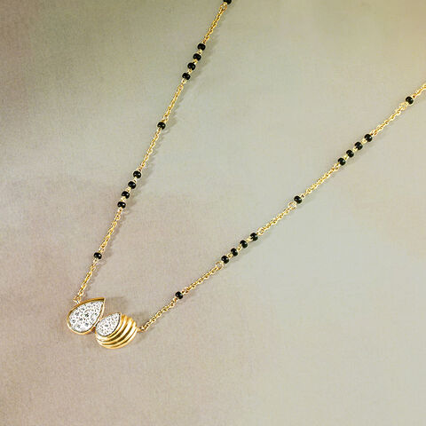 Contrasting Harmony Gold & Diamond Mangalsutra