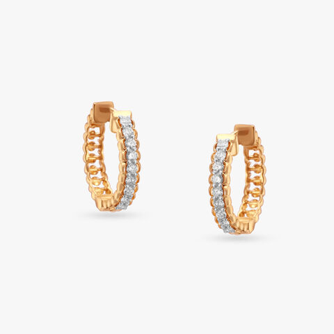 Eternity Diamond Hoop Earrings