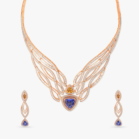 Nectarine Wonders Diamond Necklace Set