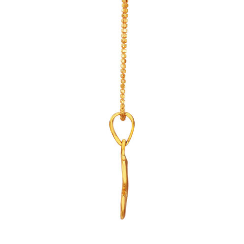 Beautiful 22 Karat Gold Alphabet Pendant In Matte