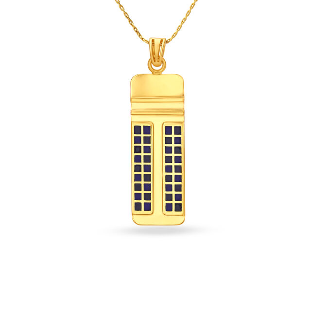 Creative Geometric Gold Pendant For Men,,hi-res image number null
