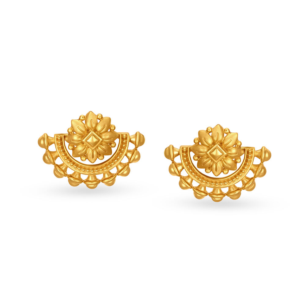 Gold stud earrings store designs with price