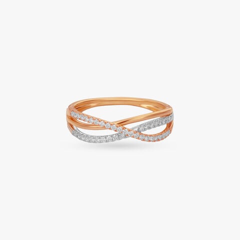 Sculpted Harmony Diamond Finger Ring