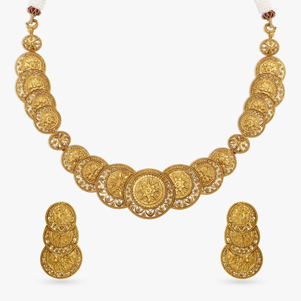 Tanishq coin necklace deals