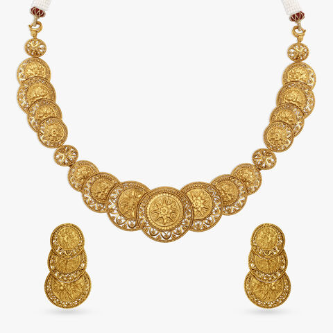 Exquisite Thappa Coin Necklace Set