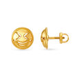 Laughing Face Emoticon Stud Earrings for Kids,,hi-res image number null