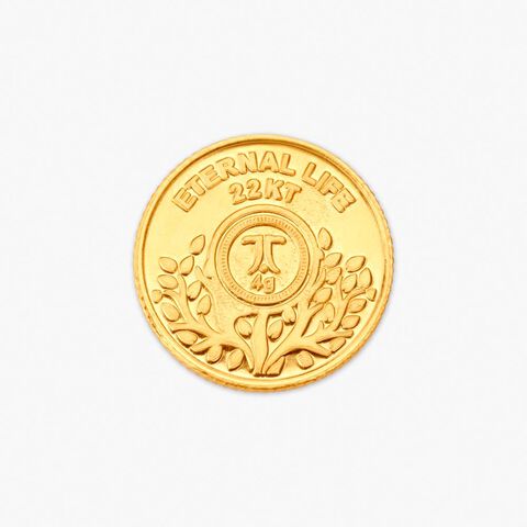 Auspicious Banyan tree 22 karat Gold Coin