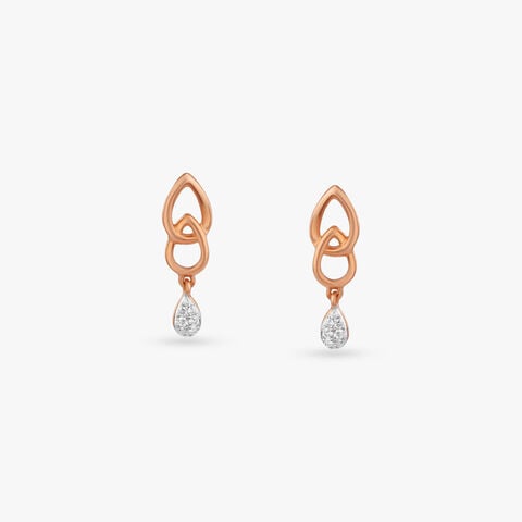 Enchanted Loop Diamond Drop Earrings