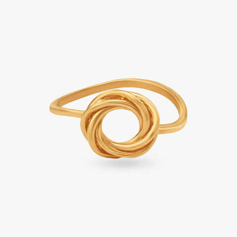 Twist Orbit Gold Ring alternate view 1