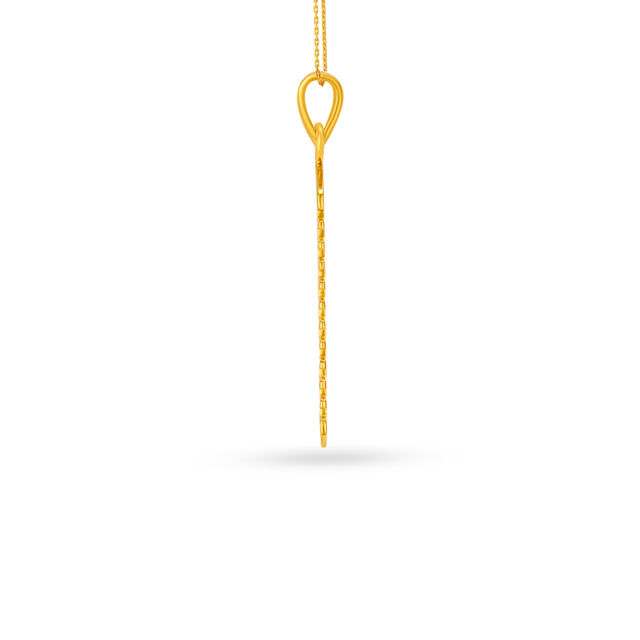 Comb Style Gold Pendant For Men,,hi-res image number null