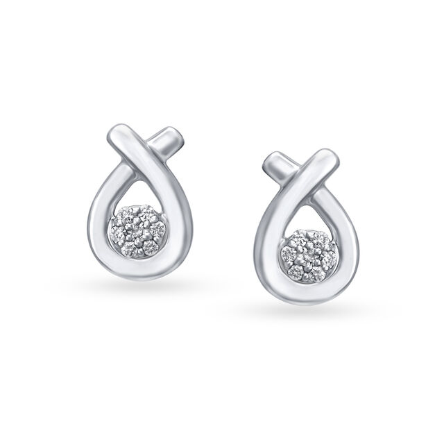 Ethereal Floral Diamond Stud Earrings,,hi-res image number null
