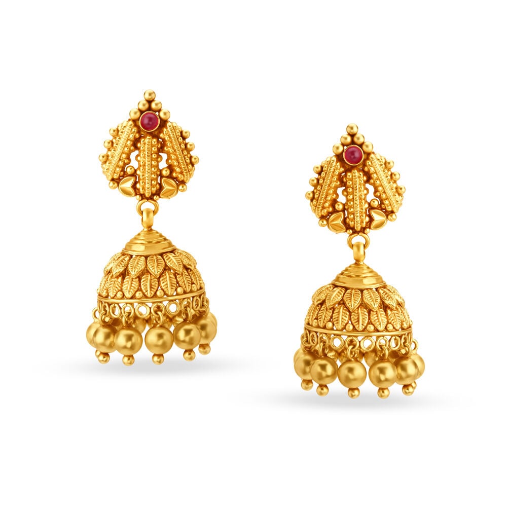 Antique gold jhumkas tanishq deals