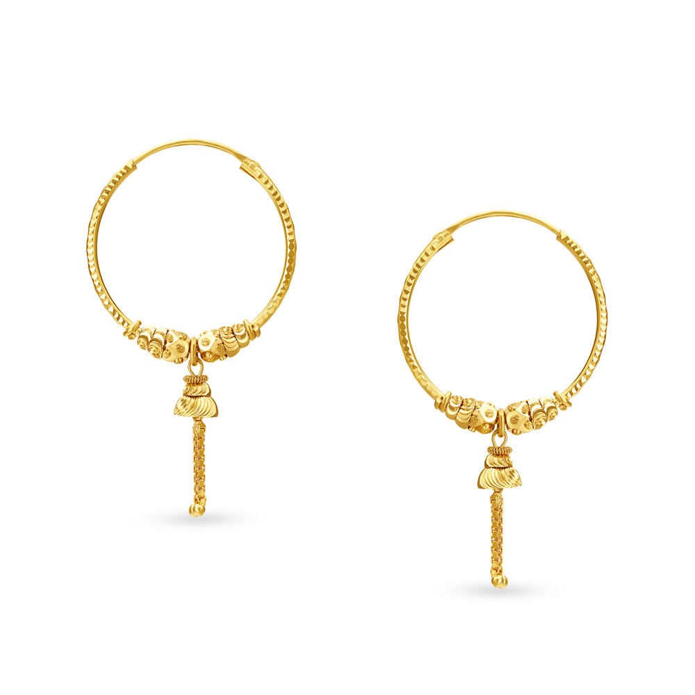 Traditional Bali Gold Hoop Earrings