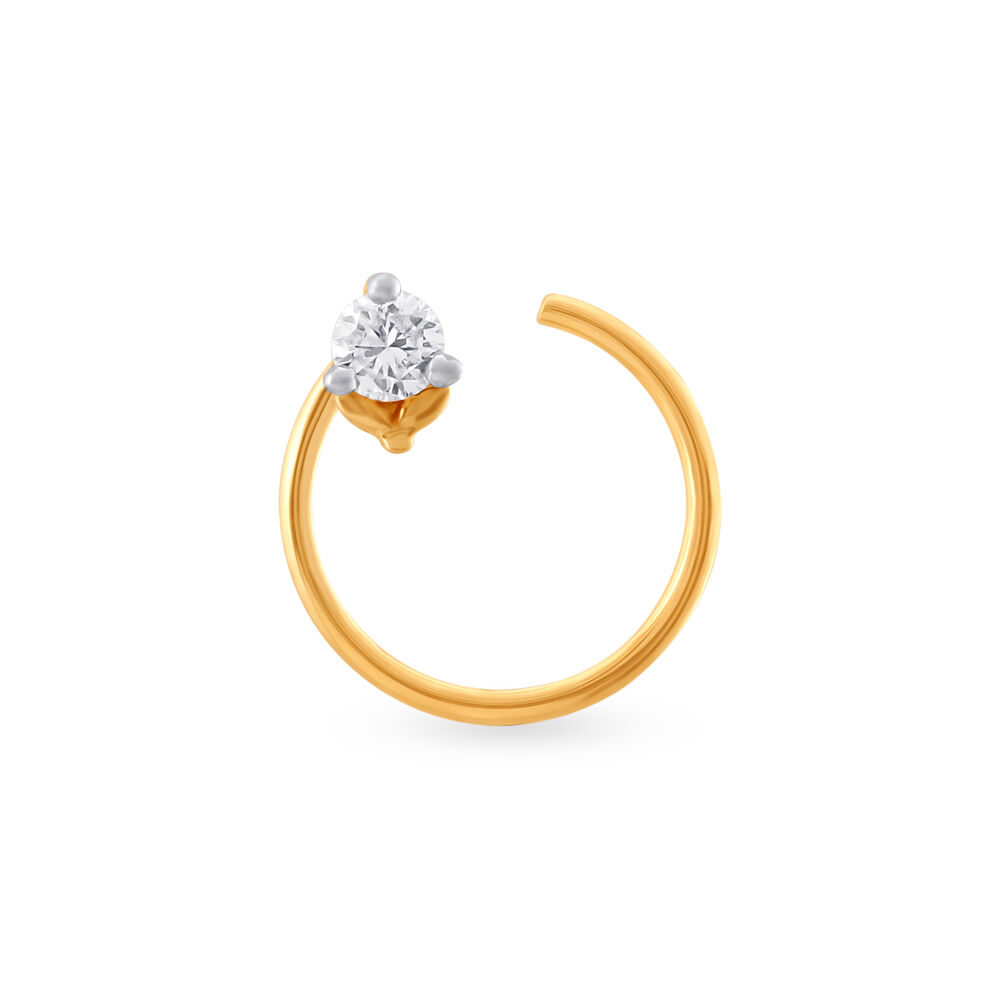 Single diamond discount nose pin tanishq