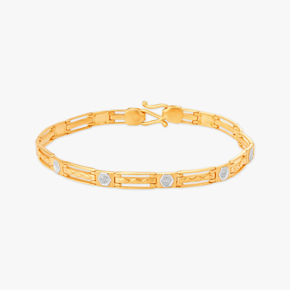 Modern Hollow Gold Bracelet For Men