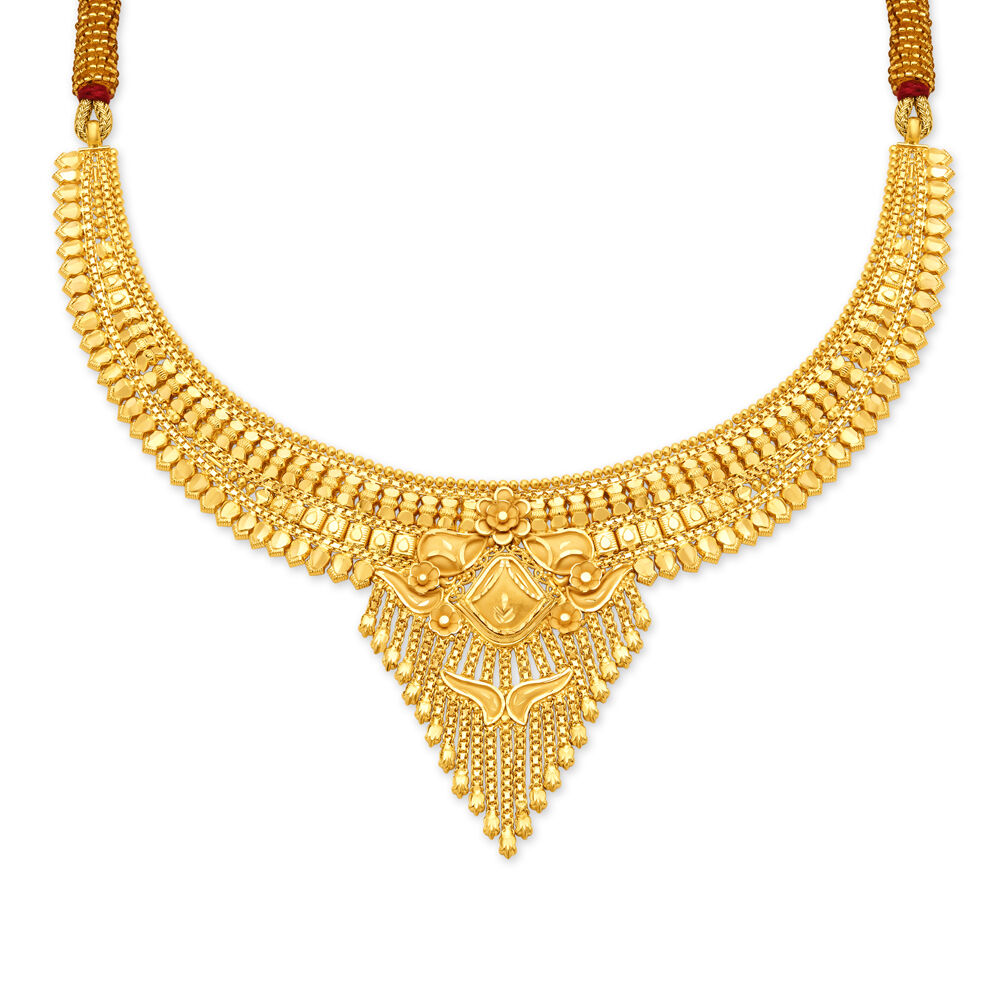 Gold necklace designs in 25 grams new arrivals with price tanishq
