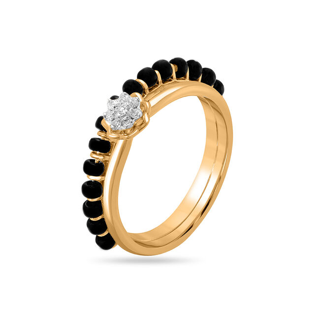 14 KT Alluring Detachable Diamond Mangalsutra Ring