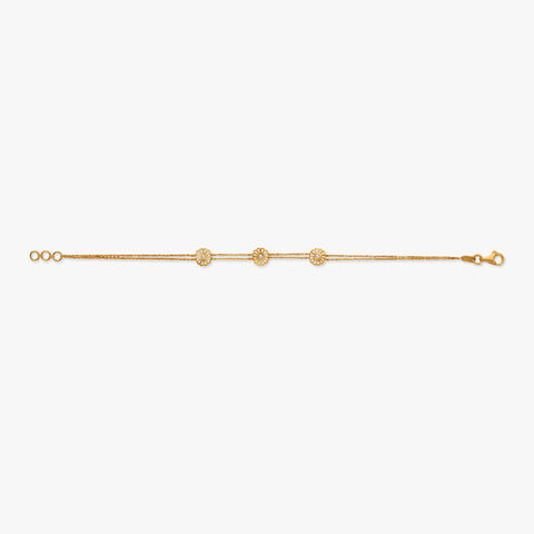 Floral Trio Gold Bracelet