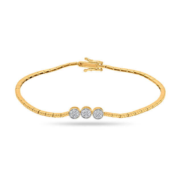 14KT Yellow Gold Diamond Bracelet,,hi-res image number null