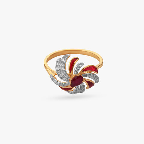 Layered Wings Diamond Ring