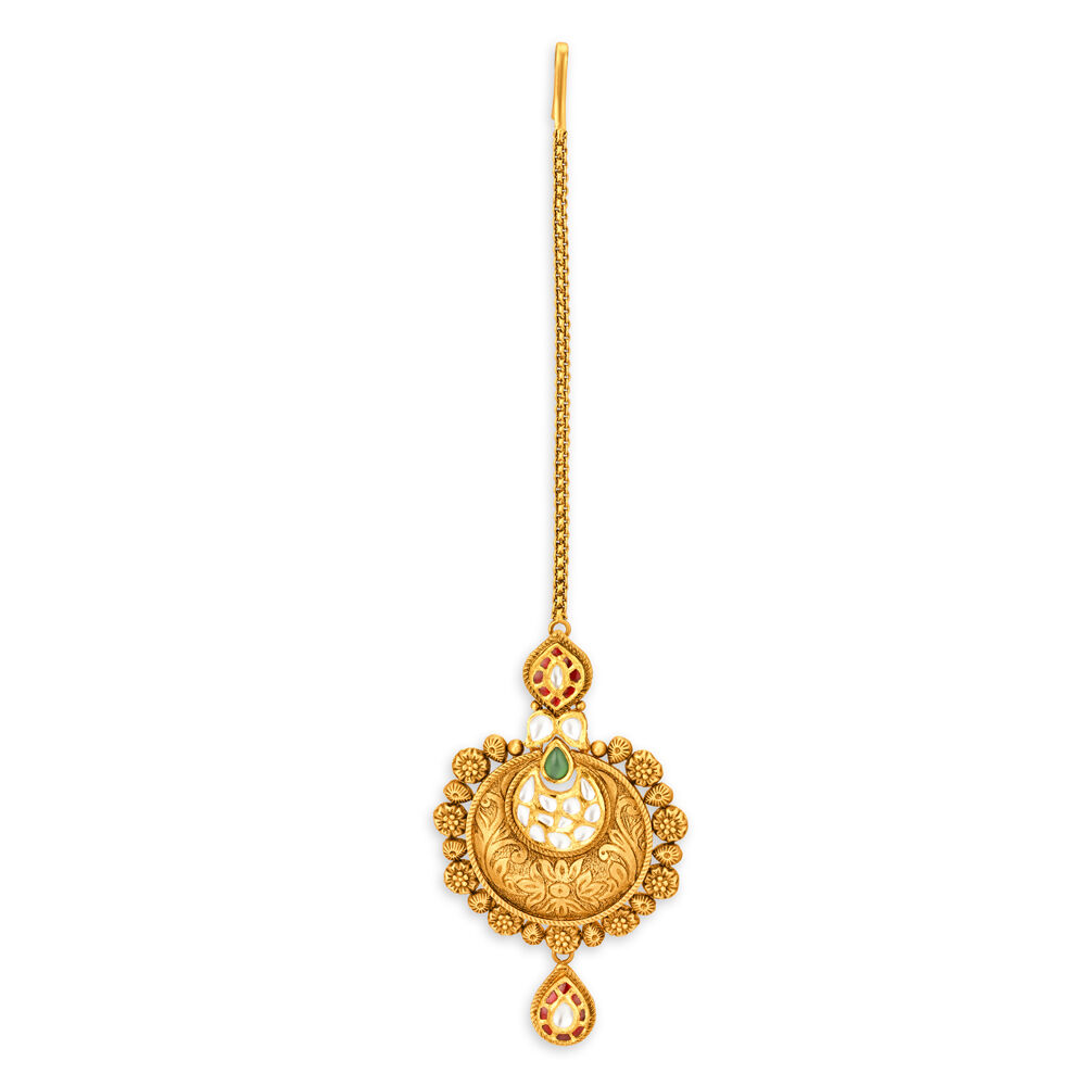 Maang tikka gold tanishq best sale