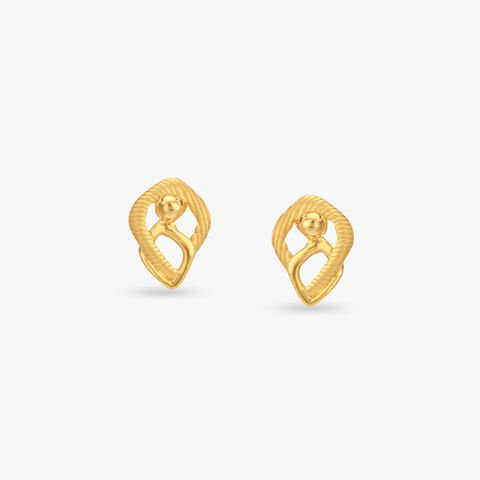 Mini Spark Gold Stud Earrings for Kids