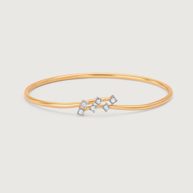 The Ethereal Elegance 14Kt Diamond Bangle,,hi-res image number null