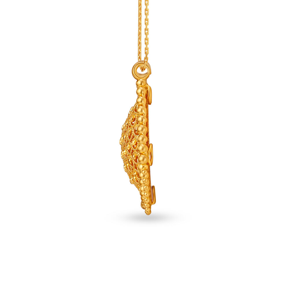Gold locket design for mangalsutra top