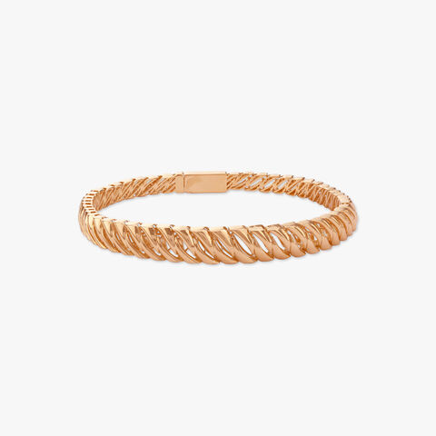 Woven Slant Gold Bracelet