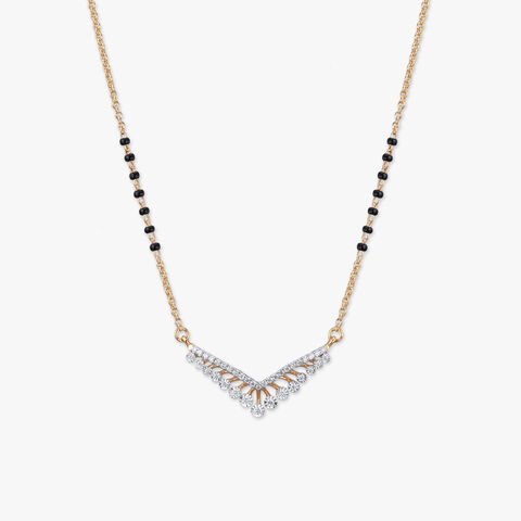 Sleek Drop Diamond Mangalsutra