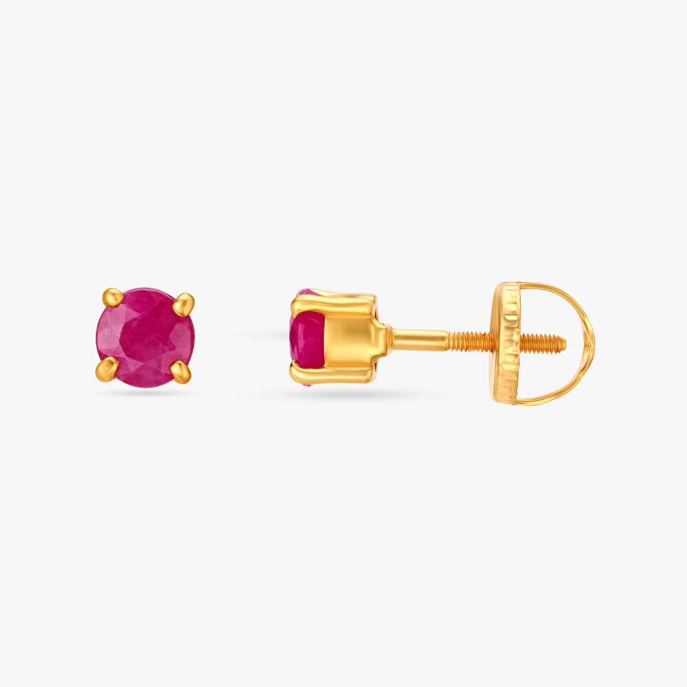 Tanishq ruby studs store