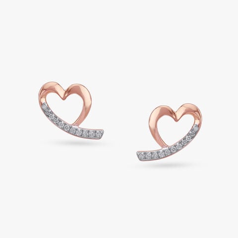 Love Curve Diamond Stud Earrings