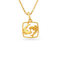 Pisces Symbol Gold Pendant,,hi-res image number null
