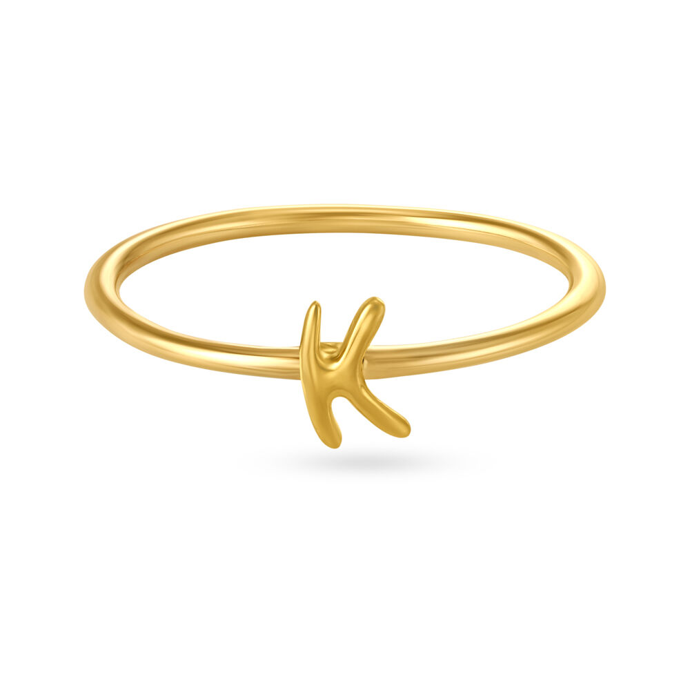 K name gold deals ring