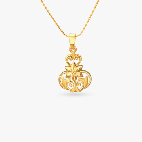 Bloom Crest Gold Pendant