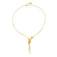 Tasselled Gold Pendant with Chain,,hi-res image number null