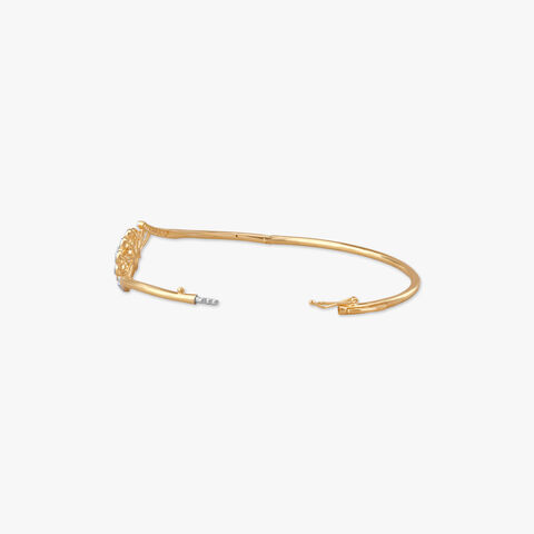 Floral Curve Diamond Bangle
