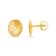 Elegant Opulent Gold Stud Earrings,,hi-res image number null