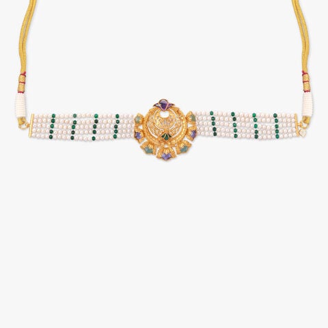 Poppy Bloom Gold Necklace Set