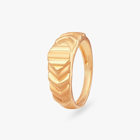Vanguard Chevron Gold Ring For Men