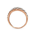 18KT Fashionable Rose Gold Diamond Ring,,hi-res image number null