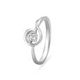 Oval White Platinum Finger Ring,,hi-res image number null