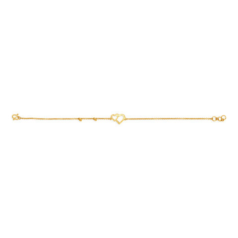 Winsome Dual Heart Gold Bracelet