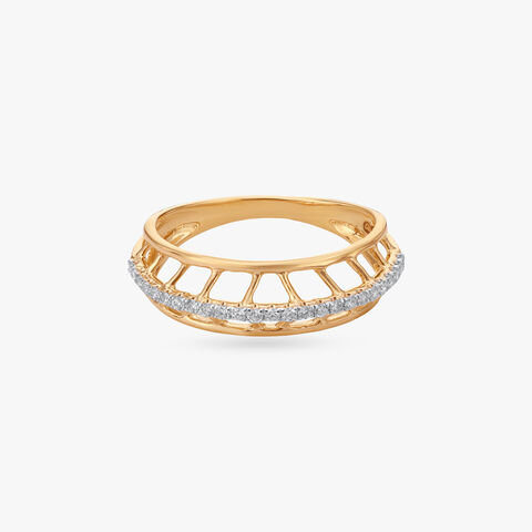 Geometric Lace Diamond Ring