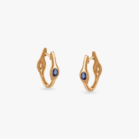 Twilight Twist Diamond Hoop Earrings