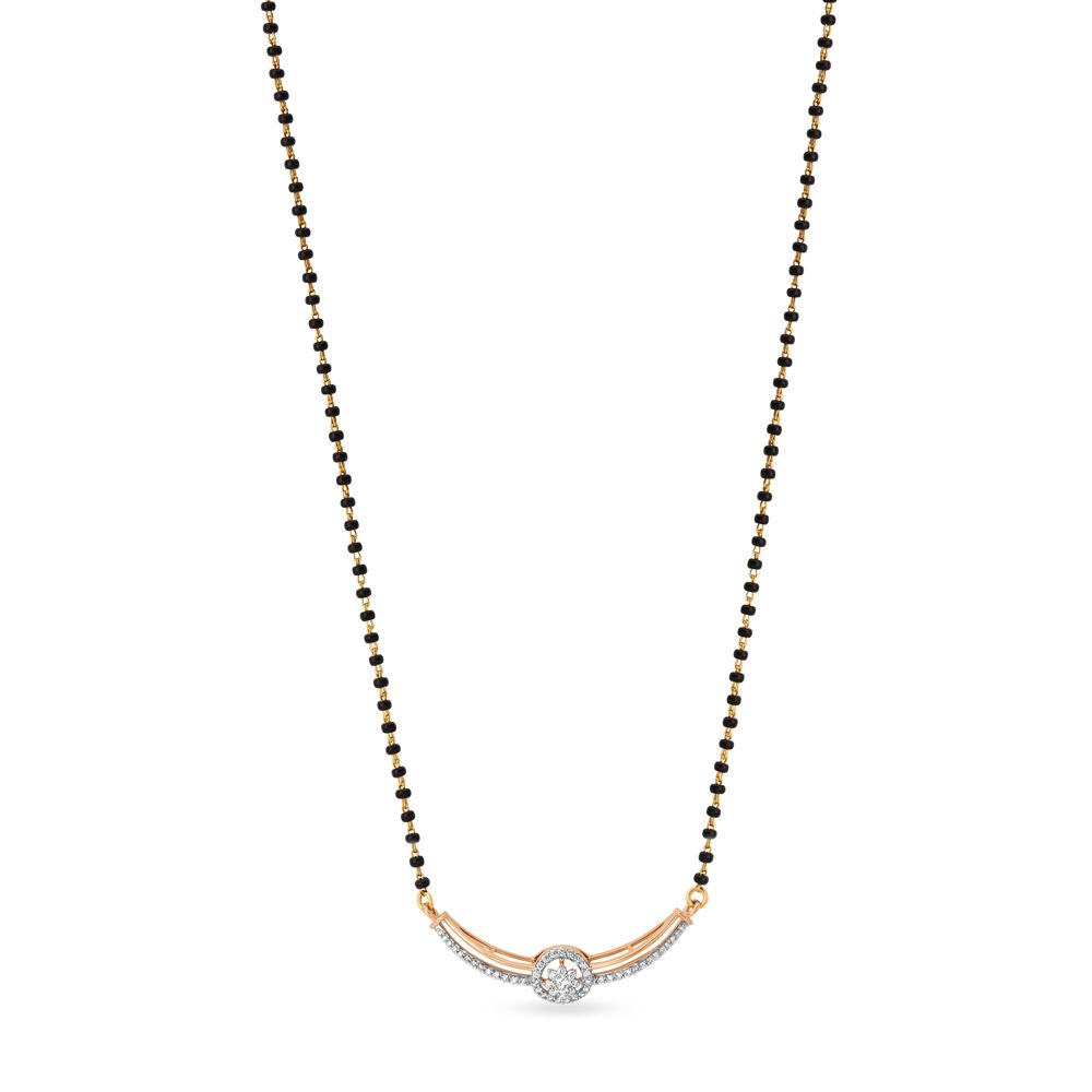 Rose gold diamond store mangalsutra