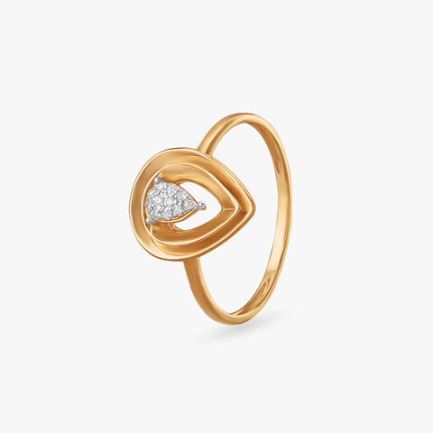 Teardrop Halo Diamond Ring