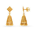 Entrancing 22 Karat Yellow Gold Jhumki Style Drop Earrings,,hi-res image number null