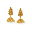 Resplendent Floral Gold Jhumkas,,hi-res image number null